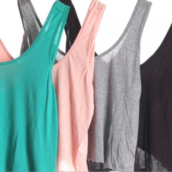 NWOT Gray Criss Cross Back Loose Fit Crop Top - Picture 4 of 5